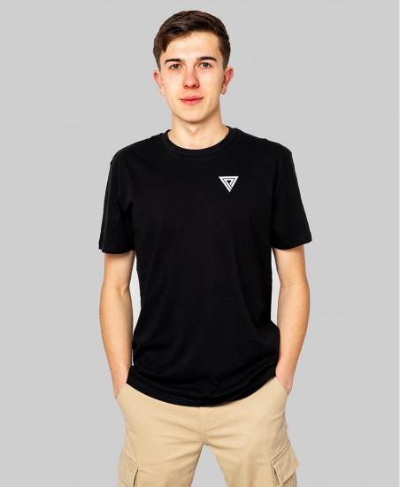 Camiseta Negra Triángulo Principality | Tienda Online