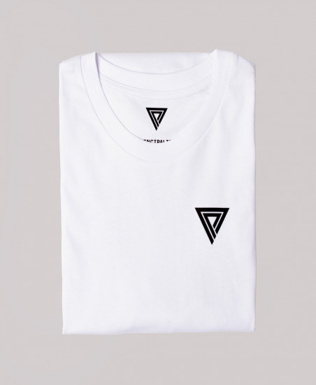 Camiseta Blanca con Triángulo Principality | Marca Oficial