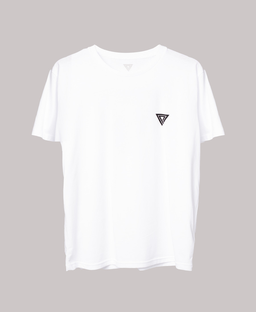 Camiseta Blanca con Triángulo Principality | Marca Oficial