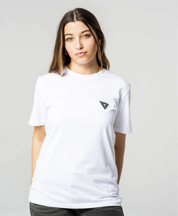Camiseta Blanca con Triángulo Principality | Marca Oficial